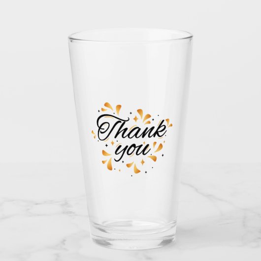 Danke Glass Tumbler - Dankbarkeit (Vorderseite)
