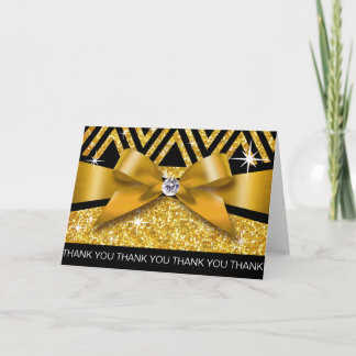 Danke Glitzer Zickzack Bling Diamond Gold