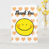 Danke (glückliches Lächeln) Karte (Gelbe Blume)