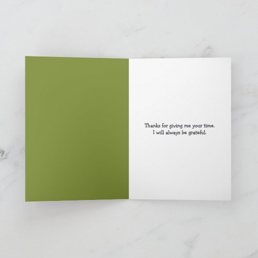 Danke, Gnomes mit alter Uhr Karte (Innenseite)