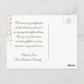 Danke | Gold Angel Tränen Postkarte (Rückseite)