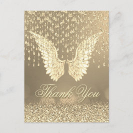 Danke | Gold Angel Tränen Postkarte