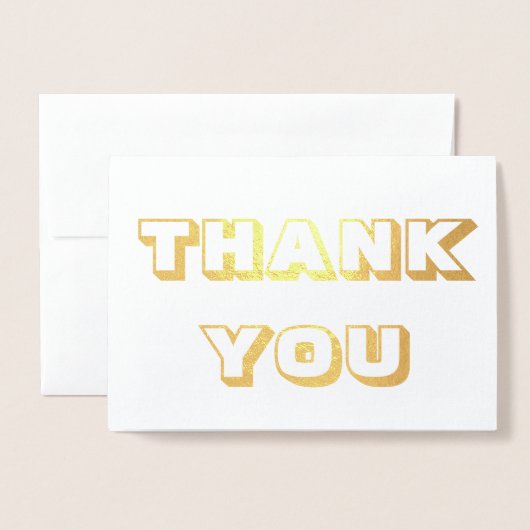 Danke, Gold oder Silber Folienkarte (Vorderseite mit Umschlag)