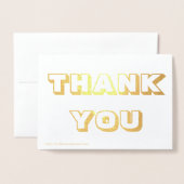 Danke, Gold oder Silber Folienkarte (Rückseite mit Umschlag)
