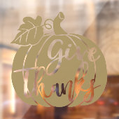 Danke, Gold Pumpkin © GraphicLoveShop Fensteraufkleber (Blatt 2)
