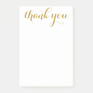 Danke Gold Schrift 4 x 6 Post-it Klebezettel