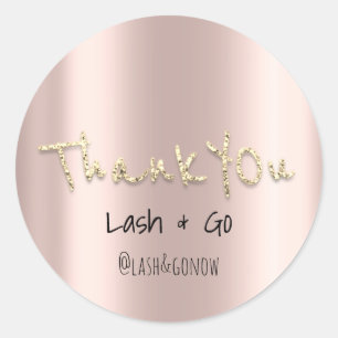 Danke Gold Sweet 16. Hochzeitsgeschenk Rose Runder Aufkleber