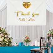 Danke, Golden Letters und Ballon Wedding Banner