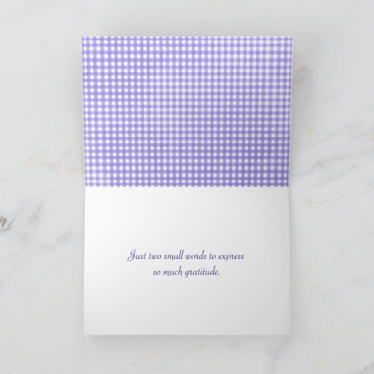 Danke Golden Retriever auf Gingham (Innenseite)