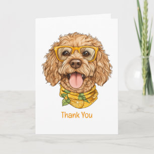 Danke Goldendoodle Hund Sonnenbrille Orangen