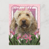 Danke - Goldendoodle Postkarte (Vorderseite)