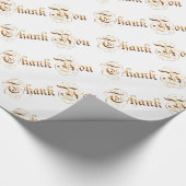 Danke. goldener Text Geschenkpapier (Ecke)