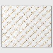 Danke. goldener Text Geschenkpapier (Flach)