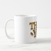 DANKE, goldfarbener Text, Kaffeetasse (Links)