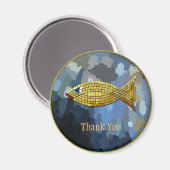 "Danke" Goldfisch-Fliesen-Design Magnet (Vorderseite/Rückseite)