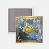 "Danke" Goldfisch-Fliesen-Design Magnet (Vorderseite/Rückseite)