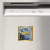 "Danke" Goldfisch-Fliesen-Design Magnet (In Situ (Geschirrspüler))