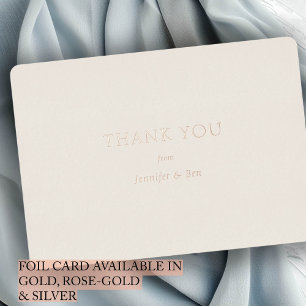 "Danke" Goldfolie, Minimal, Luxus, Hochzeit, Folieneinladung