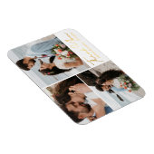 Danke, Goldkalligrafie Hochzeitskollage Foto Magnet (Rechte Seite)