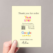 Danke Google Bewertungs-Scan-QR-Geschäft Acryleinladungen (Insitu (Handheld))