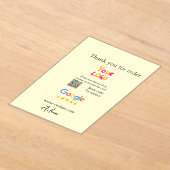 Danke Google Bewertungs-Scan-QR-Geschäft Acryleinladungen (Ablage )