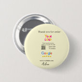 Danke Google Bewertungs-Scan-QR Geschäft Button (Vorne & Hinten)