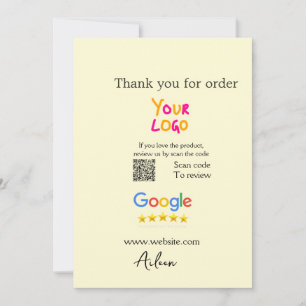 Danke Google Bewertungs-Scan-QR Geschäft Einladung