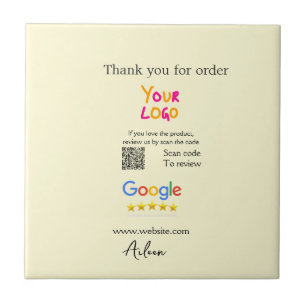 Danke Google Bewertungs-Scan-QR Geschäft Fliese