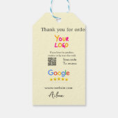 Danke Google Bewertungs-Scan QR Geschäft Geschenkanhänger (Rückseite)