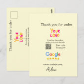 Danke Google Bewertungs-Scan-QR Geschäft Postkarte (Vorne/Hinten)