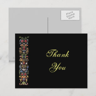 Danke Gothic Postkarte Editierbare Postkarte