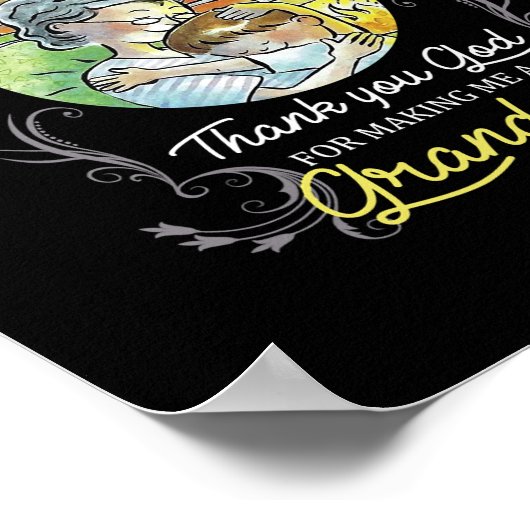 Danke Gott, dass du mir ein Oma gemacht hast Poster (Ecke)