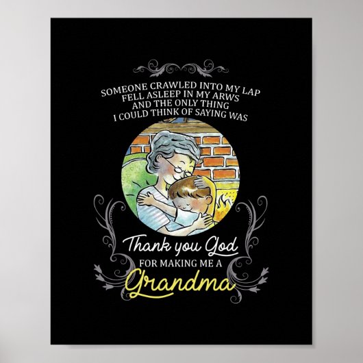 Danke Gott, dass du mir ein Oma gemacht hast Poster (Vorne)