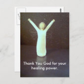 Danke Gott für deinen heilenden Power. Postkarte (Vorne/Hinten)
