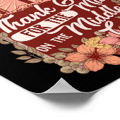 Danke Gott für den Mann am Mittleren Kreuz Poster (Ecke)