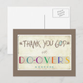 Danke Gott für die Do-Overs Postkarte (Vorne/Hinten)