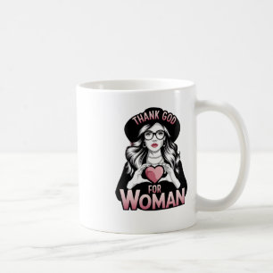 Danke Gott für die Frau! Aufkleber Kaffeetasse