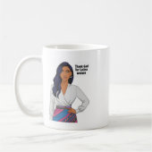 Danke Gott für die Frau Sticker Kaffeetasse (Links)