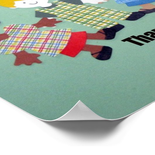 Danke Gott für die Freunde! Poster (Ecke)