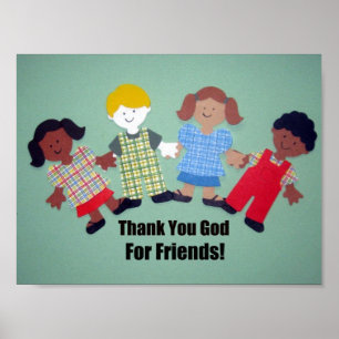 Danke Gott für die Freunde! Poster