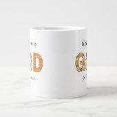 Danke Gott für Herbst-Kürbis-Kunst Jumbo-Tasse (Vorderseite)