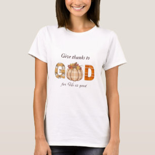 Danke Gott für Herbst-Kürbis-Kunst T-Shirt
