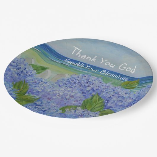 Danke Gott Seashore Pappteller (Schrägansicht)