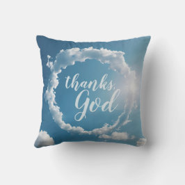 Danke, Gott Wolken Fotografie Blau Wurf Kissen
