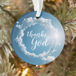 Danke, Gott Wolken Fotografie Blauer Himmel Ornament