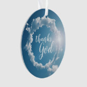 Danke, Gott Wolken Fotografie Blauer Himmel Ornament (Vorderseite)