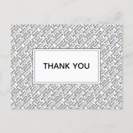 Danke Gracias Arigato Schwarz-weiß Dankbarkeit Postkarte