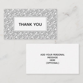 Danke Gracias Arigato Schwarz-weiß Dankbarkeit Visitenkarte