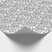 Danke Gracias Arigato Typografie Schwarz-weiß Geschenkpapier (Ecke)