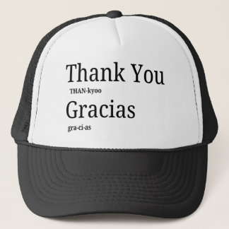 Danke Gracias Bilingual Lern English Spanish Truckerkappe